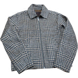 River Island Brown Check Wool Blend Zip Up Trucker Jacket