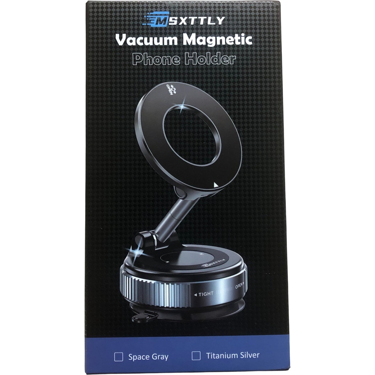 MS5XTILY Vacuum Magnetic Phone Holder K007 360 Degree Flexibility Black Modern