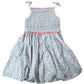 Kids Floral Dress 5-6 Years Girls Smocked Strap Summer Cotton Blue Mix