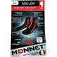Monnet Mid Air Socks M 7-8 Men's Fast Drying Breathable Grey Pink Outdoor Gear