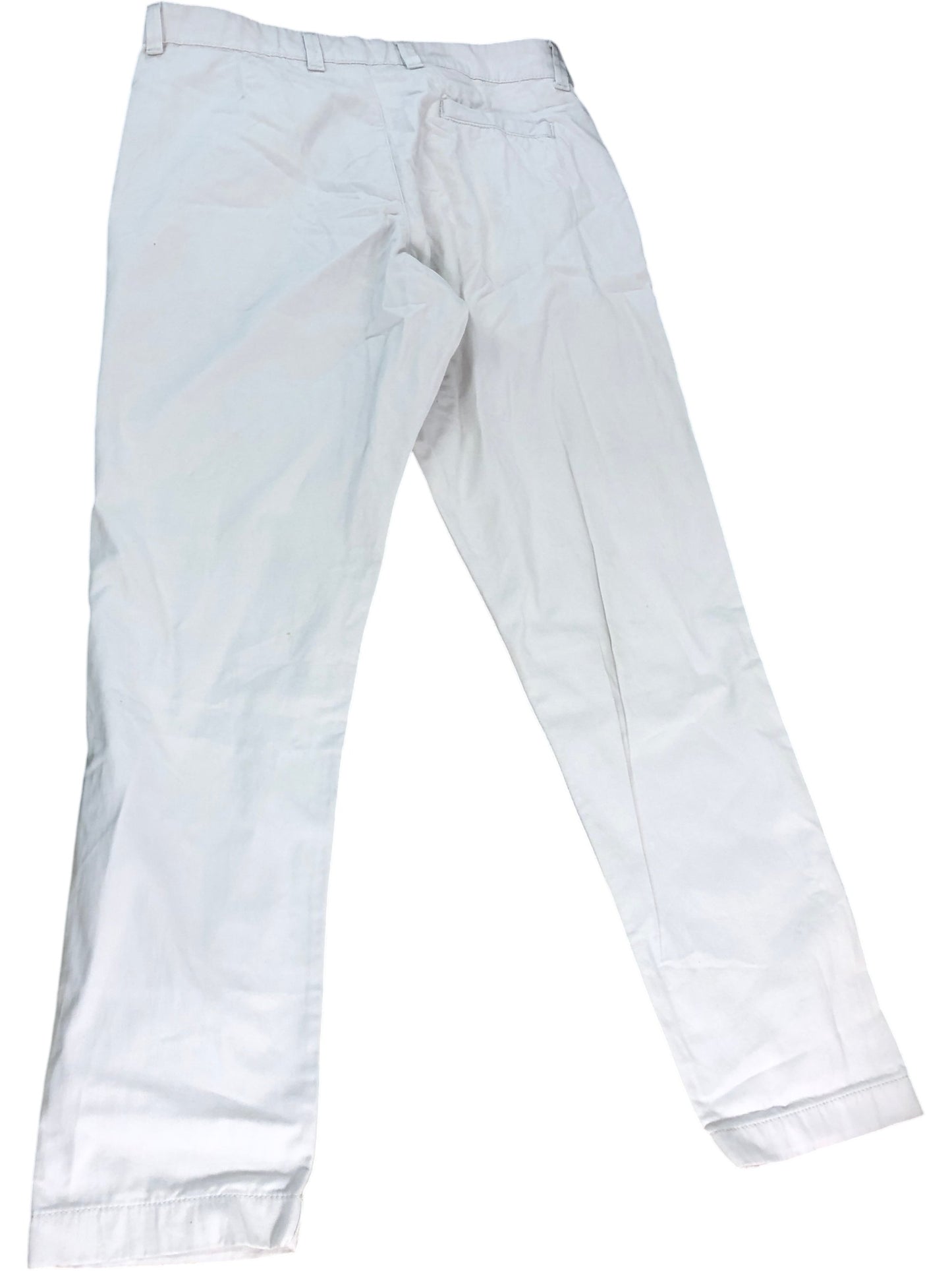 AVANT GARDE White Chinos W30 Men's Cotton Trousers Slim Fit 100% Cotton