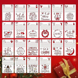 Quilax 22 Pcs Merry Christmas Stencils 7 x 5 Inch Multi Purpose Craft Kit