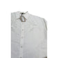 River Island White Smart Shirt UK8 Women's Embroidered Button Up Top