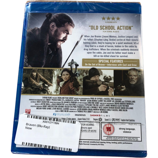 Braven Blu-Ray Jason Momoa Action Thriller DVD New Sealed