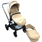 iCandy Core 2 Pushchair Travel System Cream with Carrycot Sandstone