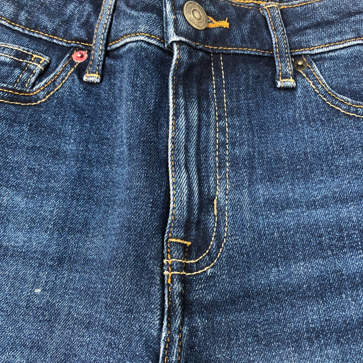 Denim Jeans UK10R Women's Slim Fit Blue Cotton Stretch Mid Rise