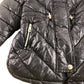 River Island Puffer Jacket UK7-8 Years Kids Black Hooded Zip Fastening