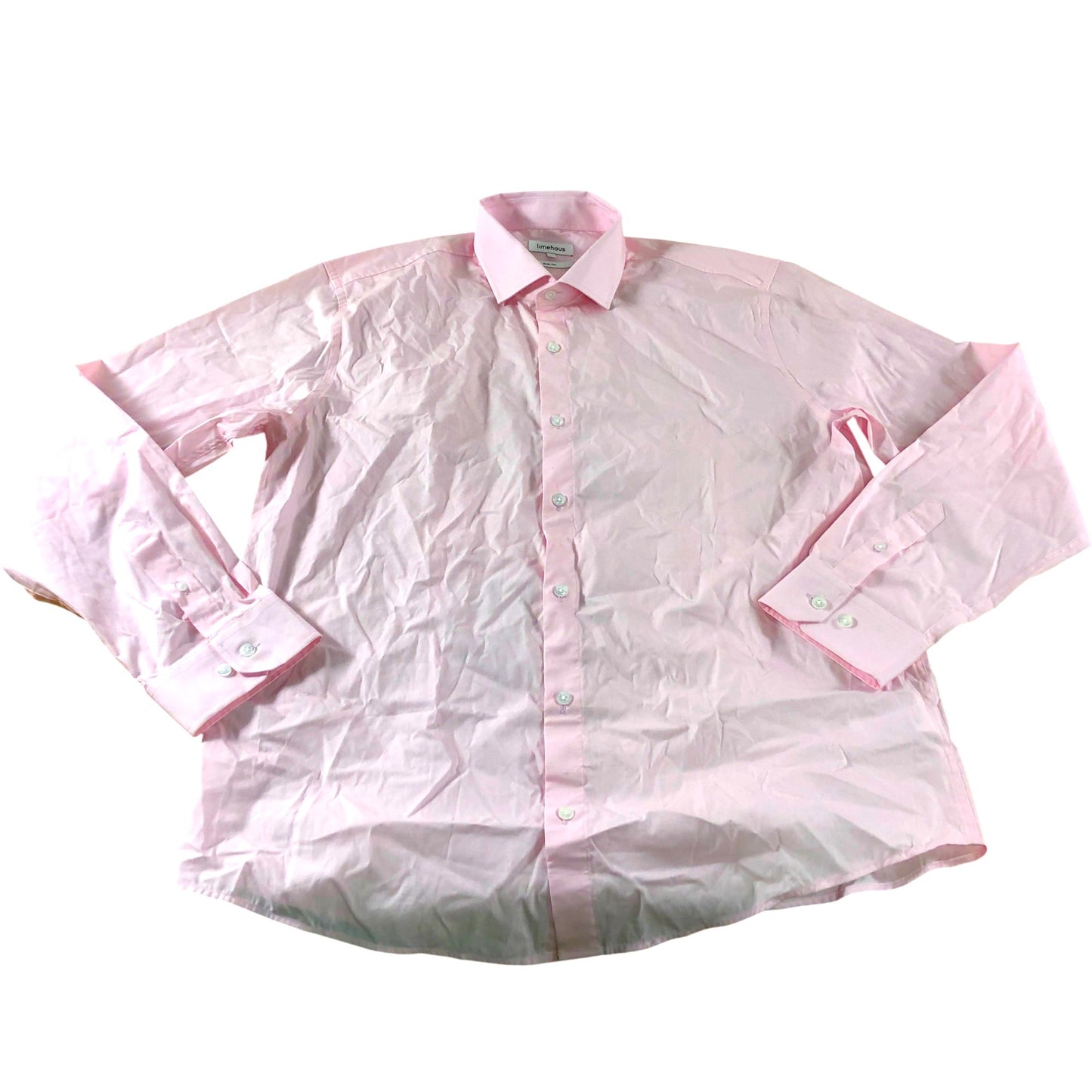 Limehaus Pink Slim Fit Shirt - Size 17.5"