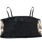 River Island Women's Black Shell Print Crop Top UK S Adjustable Straps