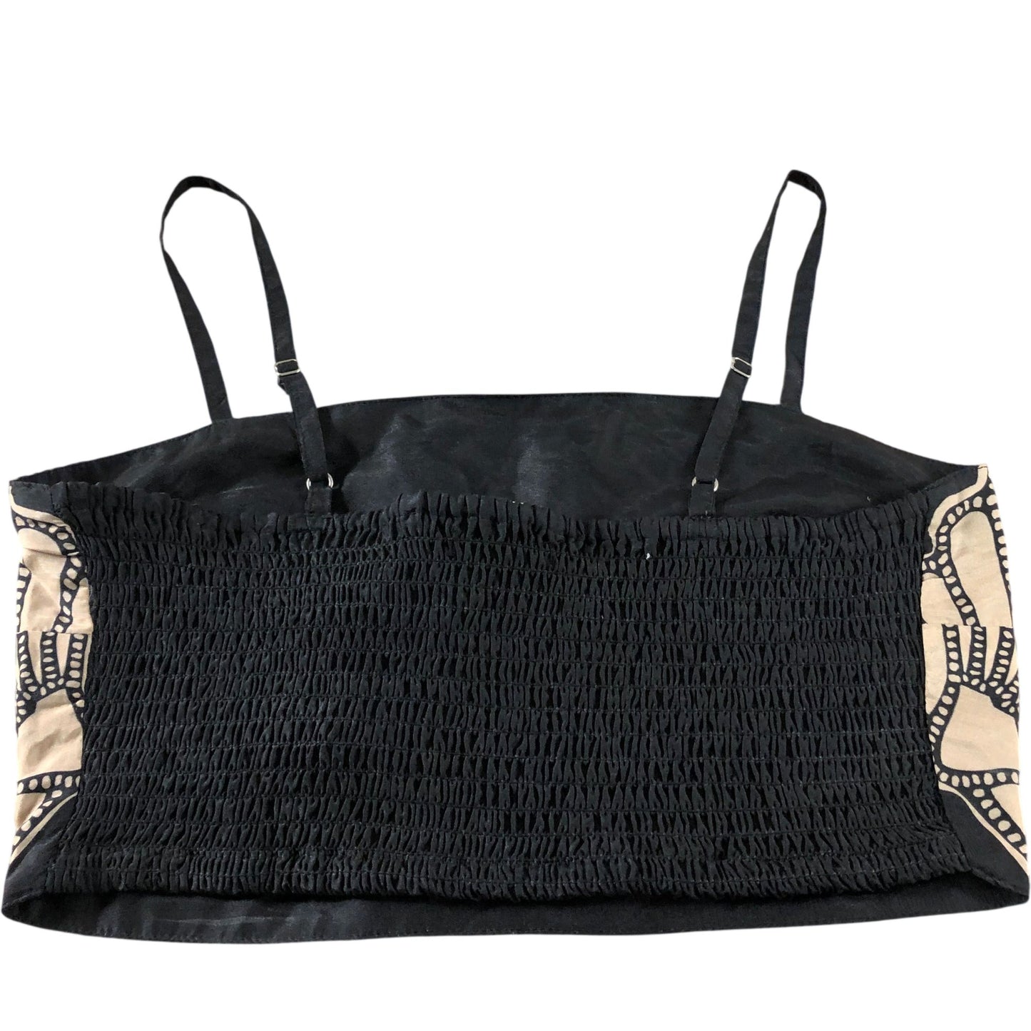 River Island Women's Black Shell Print Crop Top UK S Adjustable Straps