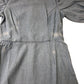 Denim Jacquard Monty Dress Women's Blue Puff Sleeve Size 6