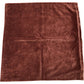 Brown Velvet Cushion Cover Soft Plush Texture Decorative Home Accent 53 x 52cm
