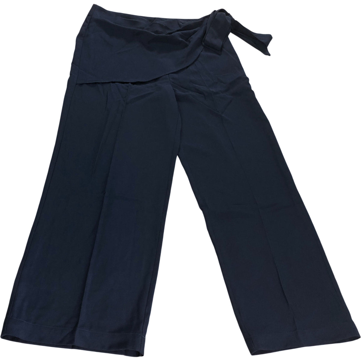 Wallis Wrap Tie Tapered Trouser UK16 Women's Navy