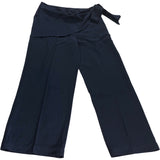 Wallis Wrap Tie Tapered Trouser UK16 Women's Navy