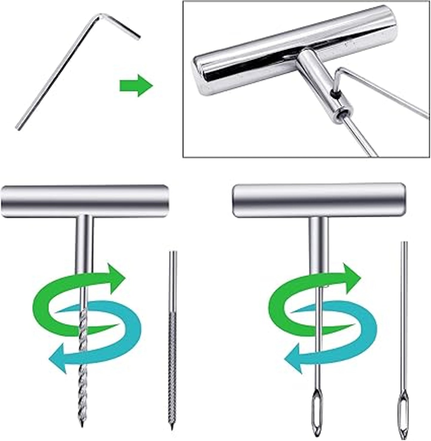 Iceten Tyre Repair Kit, Tyre Puncture Repair Kit with Storage Box Emergency