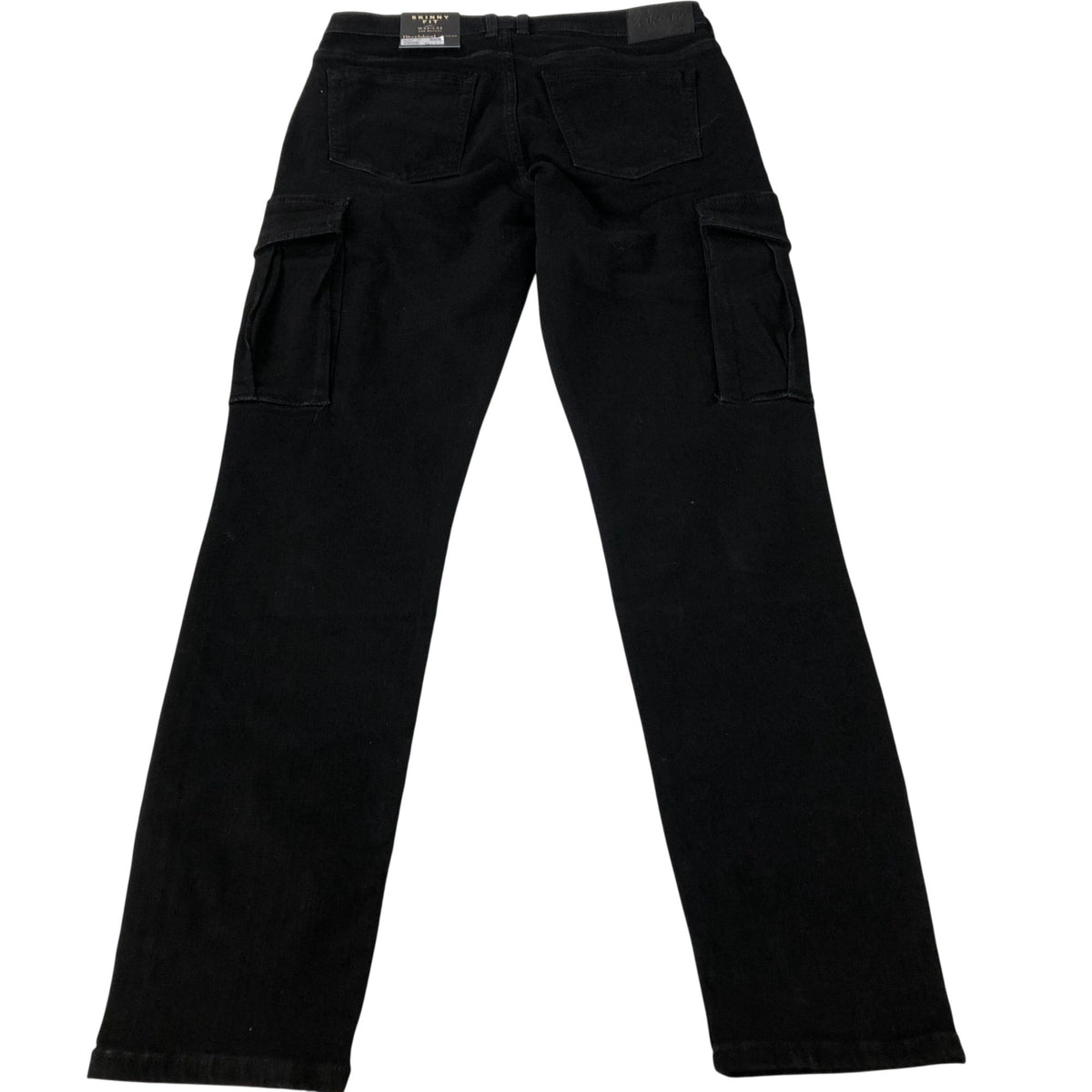 River Island Skinny Fit Men's Black Cargo Trousers Denim
