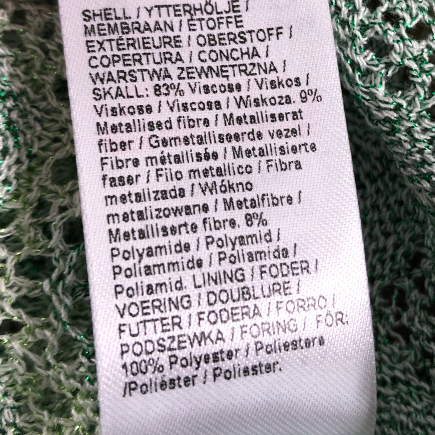 River Island Girls Cardigan UK7-8 Light Green Knitted Lace Style Sweater