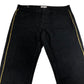 ONLY & SONS W32 L30 Men's Black Denim Jeans with Yellow Side Stripe