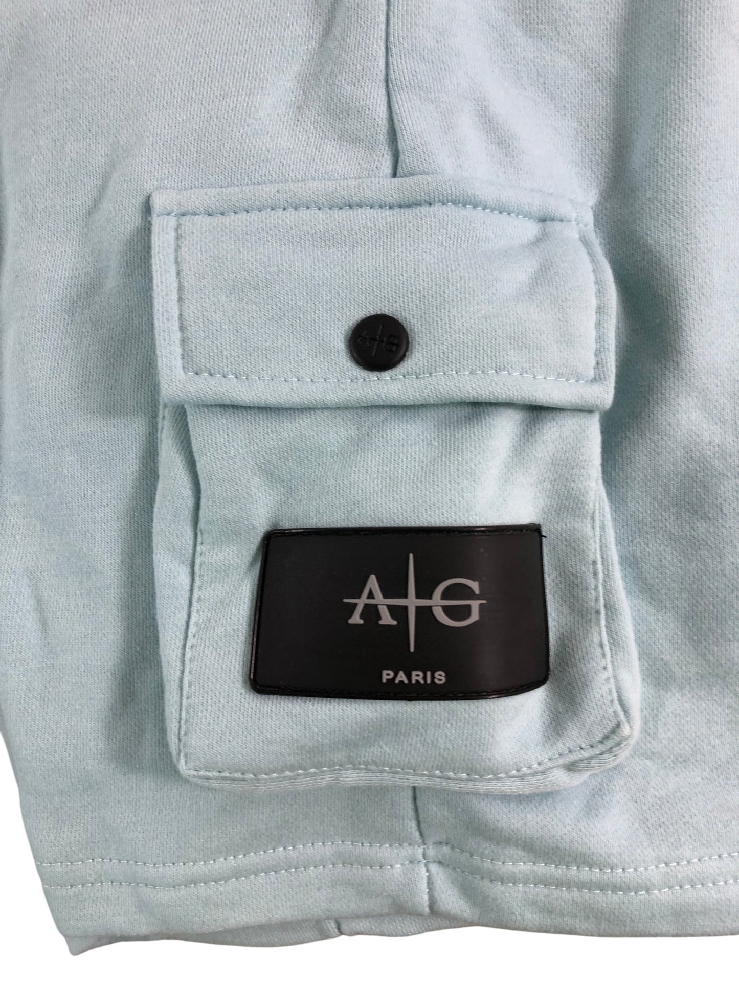 AVANT GARDE Cargo Shorts Size M Men's Light Blue Cotton Adjustable Waist