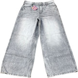 River Island Wide Leg Jeans Grey Denim Casual Loose Fit