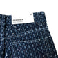 Bershka Sequin Wide Low Waist Jeans UK 4 Women's Stylish Denim Trousers