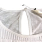 White Long Sleeve Blouse UK12 Women's Pleated Design Cotton Top
