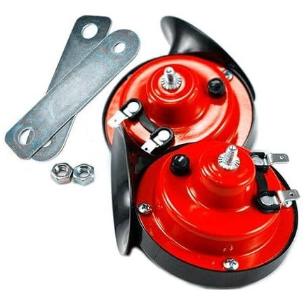 GMP 12V 110db Loud Snail Air Horn Dual Tone Universal Electromagnetic Horns