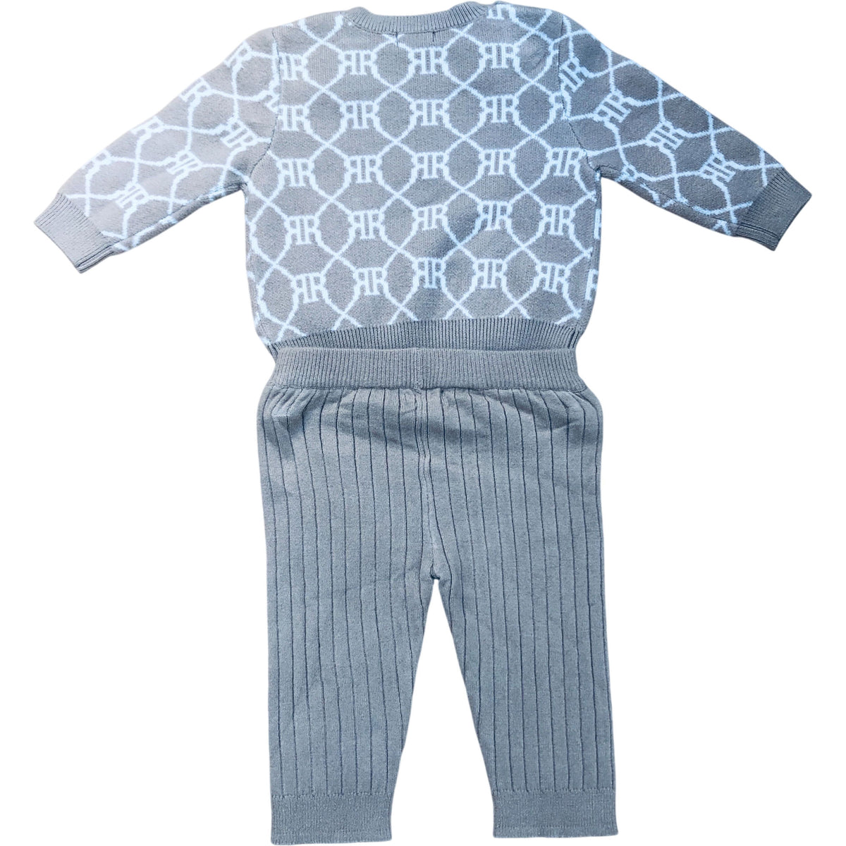 River Island Baby Toddler Two Piece Outfit Age 0-3 Months Tan Ribbed Knit