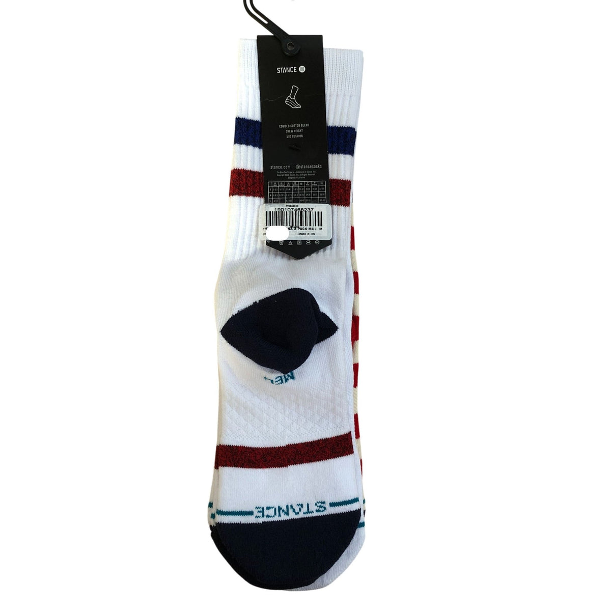 Stance The Americana 3 Pack Unisex Crew Socks M5.5-7.5 W6-8.5