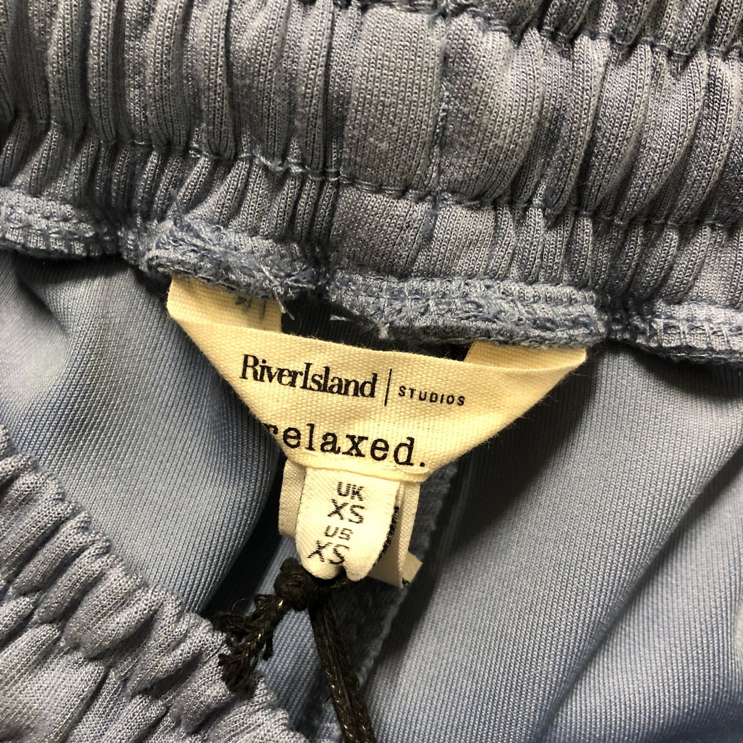River Island Studios Relaxed Shorts UK XS Women's Blue Viscose Blend Style