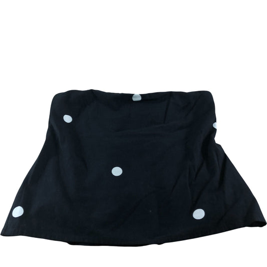River Island Women's Black Polka Dot Strapless Top Size L