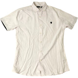 883 Police Foggia Shirt M Men's White Short Sleeve Button Down Cotton