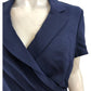 Branded Navy Blue Wrap Dress Women's UK12 Smart Casual Short Sleeve Elegant