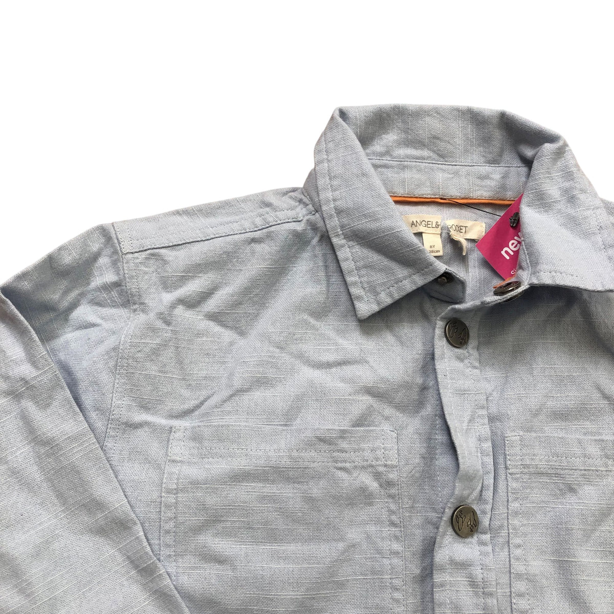 Kids Blue Long Sleeve Casual Lightweight Shirt 8 Years
