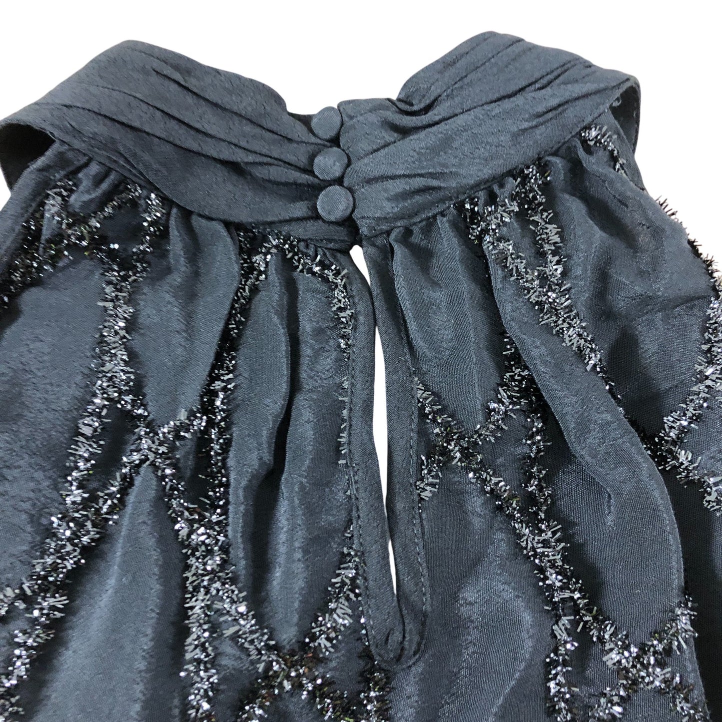 Branded Black Metallic Halter Top - Size 18