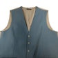 Blue Waistcoat Men's Formal Vest Polyester Blend Smart Casual 38" Regular