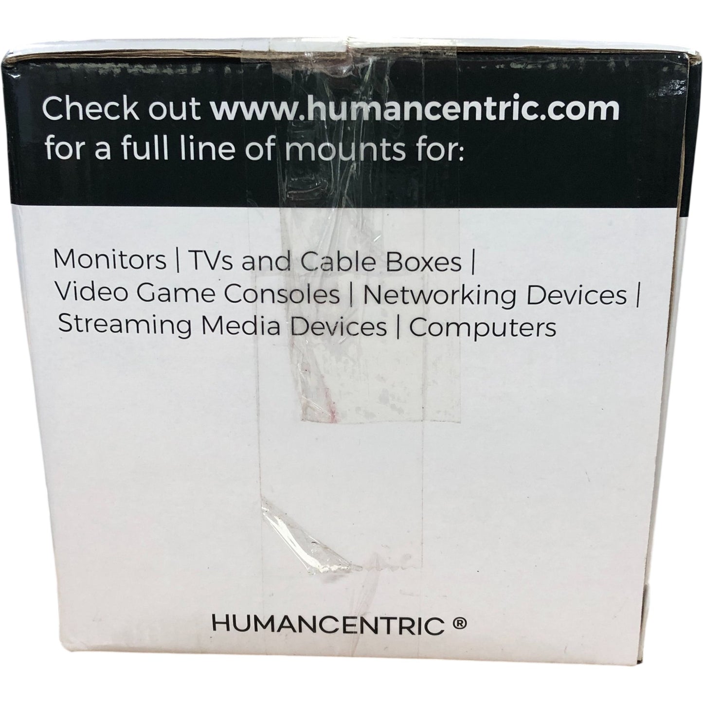HumanCentric Under Desk and Wall Mount CPU Holder Adjustable Black Stand