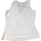 Baukjen Women's V Neck Tank Top Size UK8 White Organic Cotton Blend