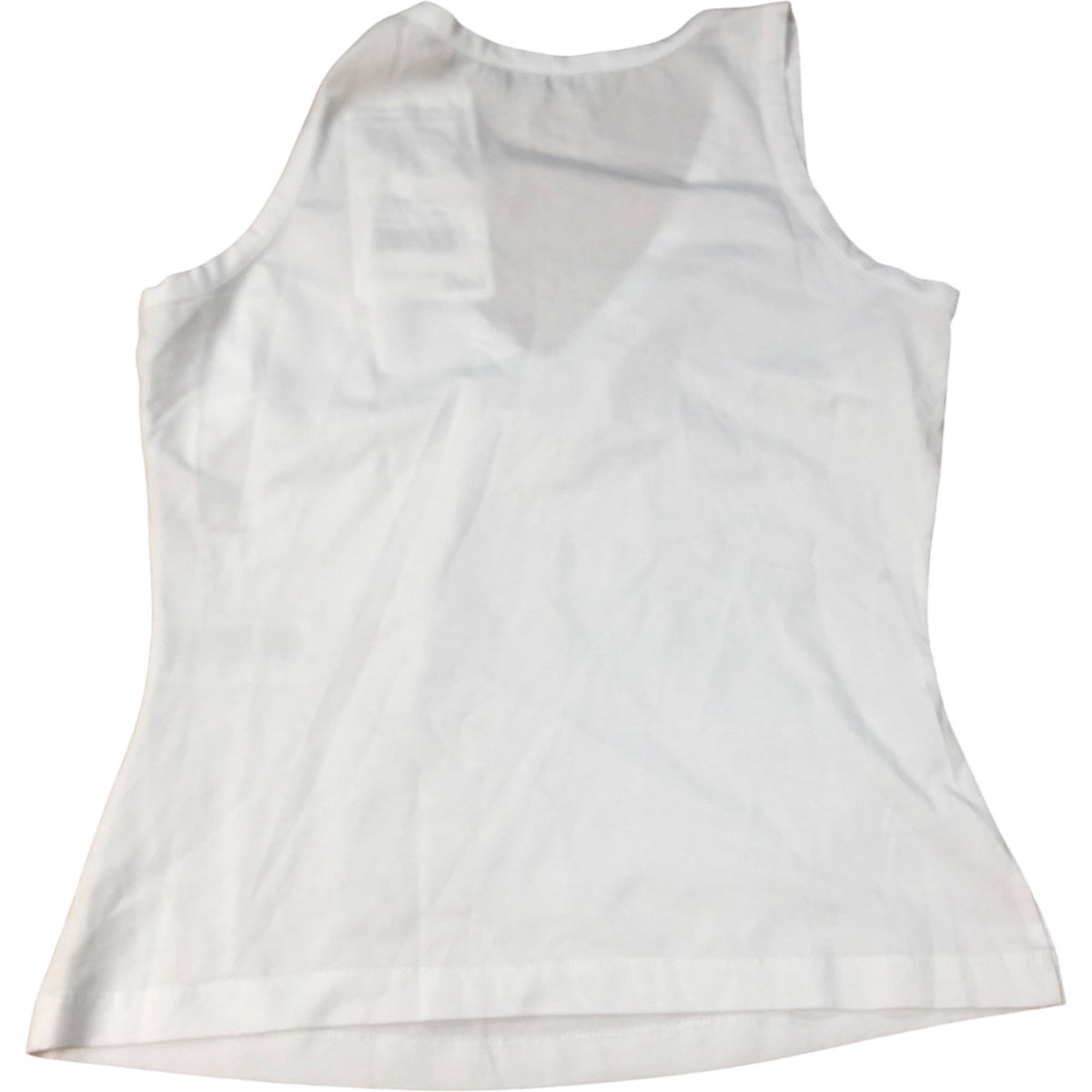 Baukjen Women's V Neck Tank Top Size UK8 White Organic Cotton Blend