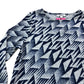 Knitted Long Sleeve Dress UK14 Women's Patterned Fit And Flare