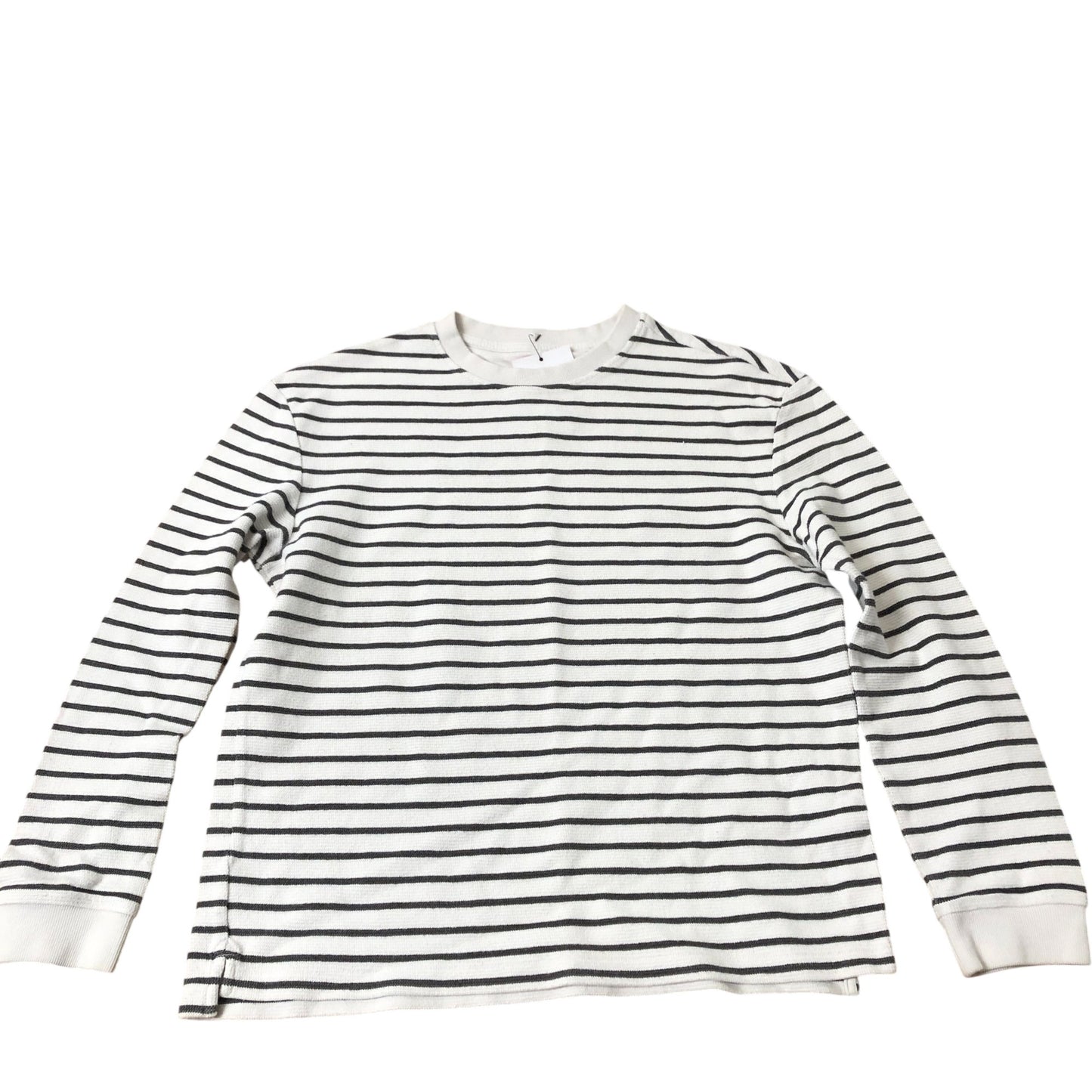 Striped Sweatshirt Long Sleeve White Black 13-14 Years