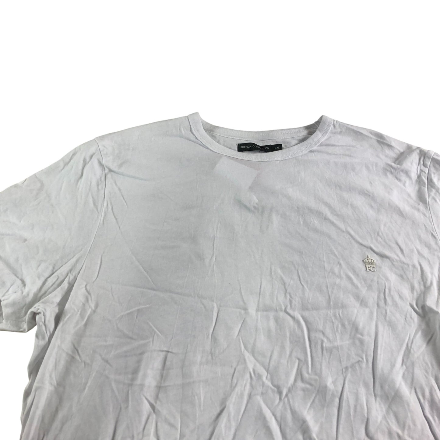 French Connection Basic White T-Shirt  Men's Casual Wear Cotton XXL