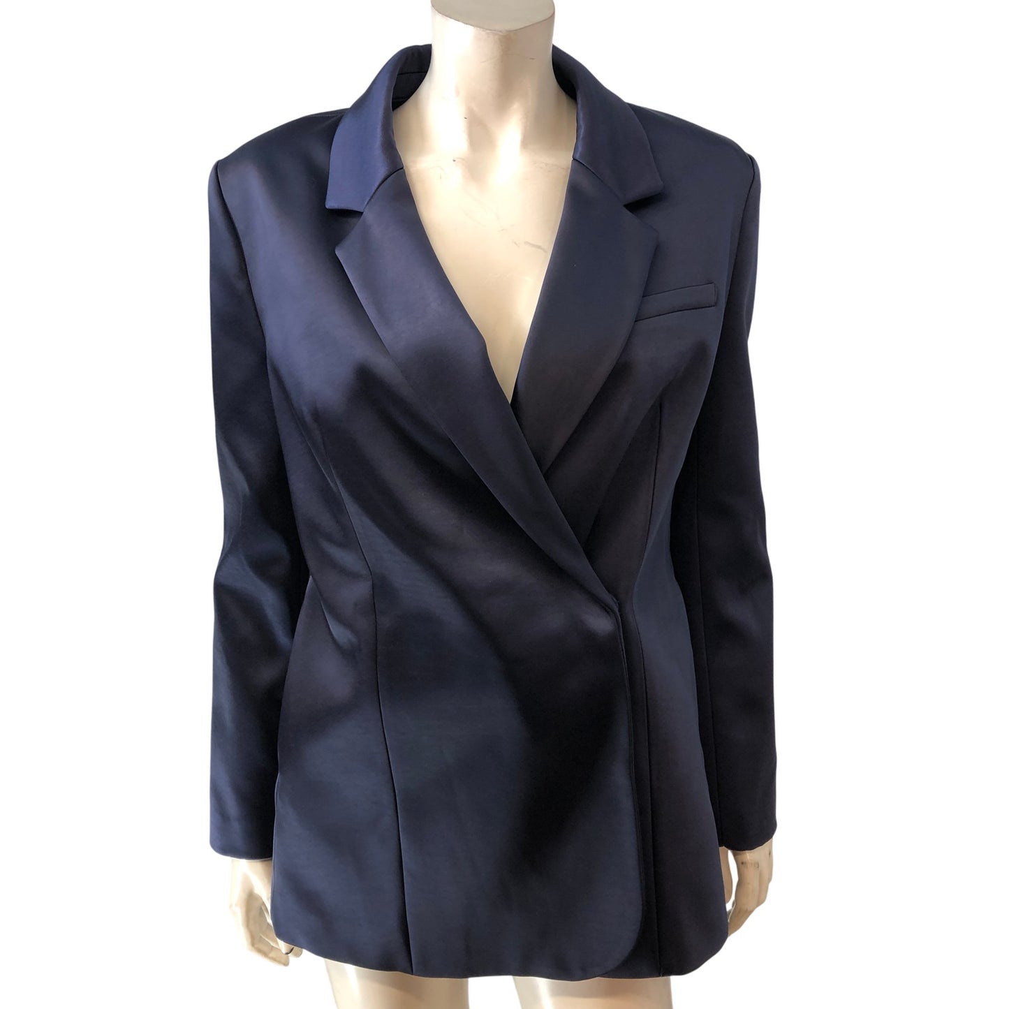 River Island Studios Blazer UK6 Women's Navy Long Sleeve Smart Jacket