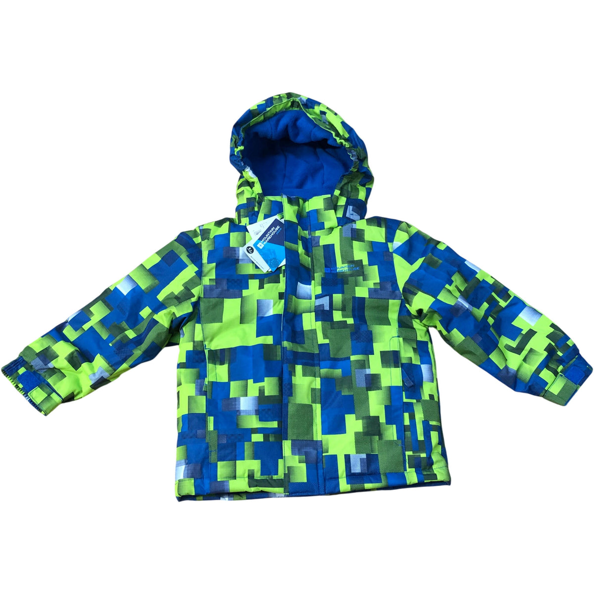 Mountain Warehouse Snow Puffer Kids Jacket Bright Green Blue 3-4 Years