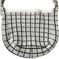 Black And White Checkered Shoulder Bag Women's Casual Tote Handbag