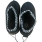 Miss E-Vie Girls Slippers UK13 Black Textile Upper Cozy Winter Footwear