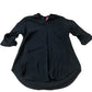 Black Tunic Top Women's V Neck Long Sleeve Casual Wear XS