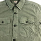 FAHERTY Jersey Shirt Jacket Size L Men's Olive Green Casual Cotton