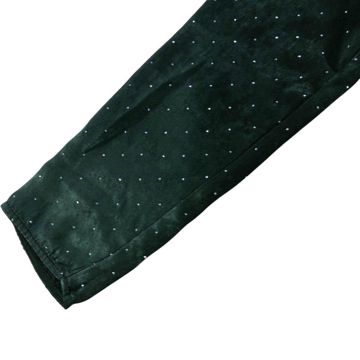 River Island Long Sleeve Blouse UK12 Women's Green Embellished Polka Dot