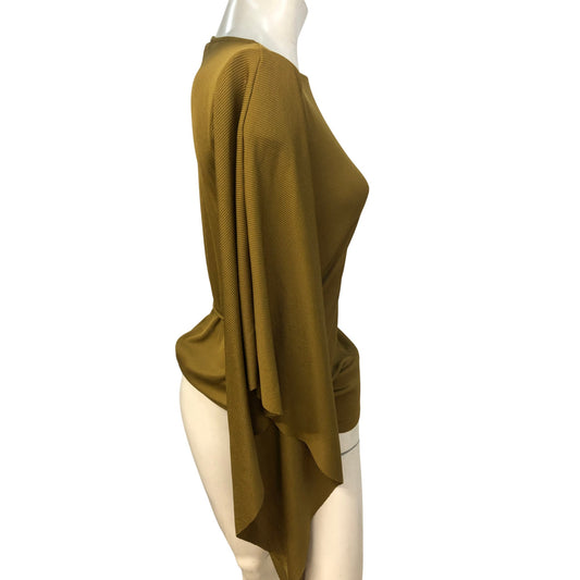 Rivers Island Green Dark Tropics Women's Top Size S Lightweight Ribbed Design